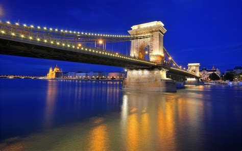 Chain Bridge Hungary Bridge Budapest Wallpapers Hd Desktop And