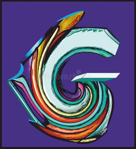 Abstract Colorful Background Capital Letter G Stock Illustration