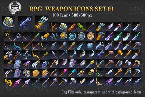 Rpg Weapon Icons Set 01 Gamedev Market