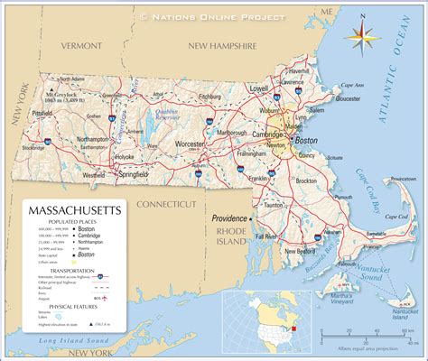 Reference Maps of Massachusetts, USA - Nations Online Project