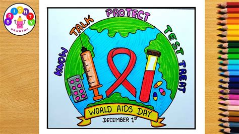 Easy World Aids Day Drawing For Competition Awareness Of Aids Drawing