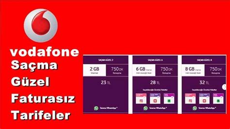 Vodafone Saçma Güzel Faturasız İnternet Paketleri Bedava internet Paketi