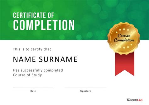 Course Completion Certificate Template Free Download Compilation 2020