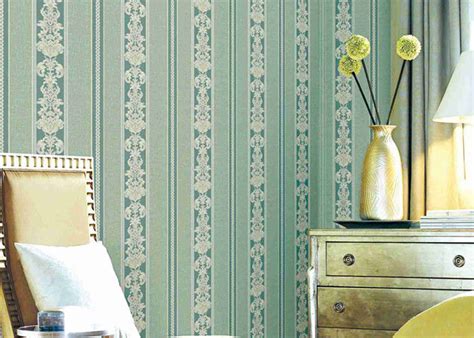 Economical Concise European Style Wallpaper Striped Damask Embossed
