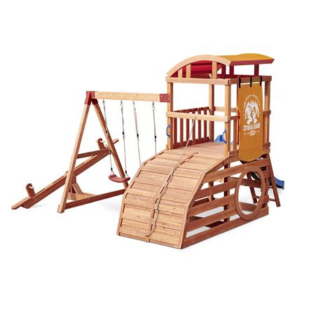 Real Wood Adventures Cottontail Hideaway Outdoor Playset By Little