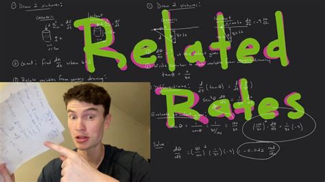 How To Solve Any Related Rates Problem Calc 1 Youtube
