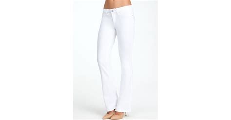 Bebe Flap Pocket Bootcut Jeans In White Lyst