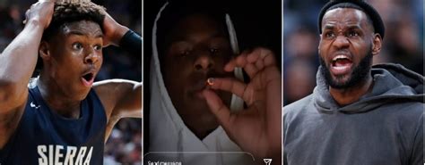 This kid is way ahead of his peers and at 14 is still growing and has a ton of room to improve. Lebron James Son 'Bronny Jr' Caught Smoking Weed On IG At ...