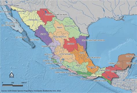 1 Major Catchments And Rivers Of Mexico Conabio 2016 Download