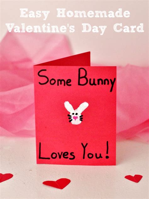 Easy Homemade Some Bunny Love You Valentines Day Card The Rebel Chick