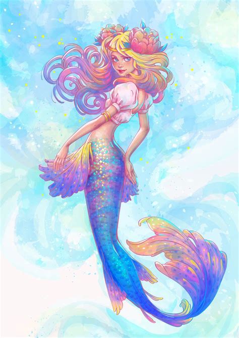 Create A Watercolor Mermaid Illustration In Adobe Illustrator Envato