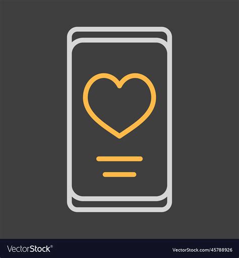 Technology Heart Smartphone Mobile Phone Romantic Vector Image