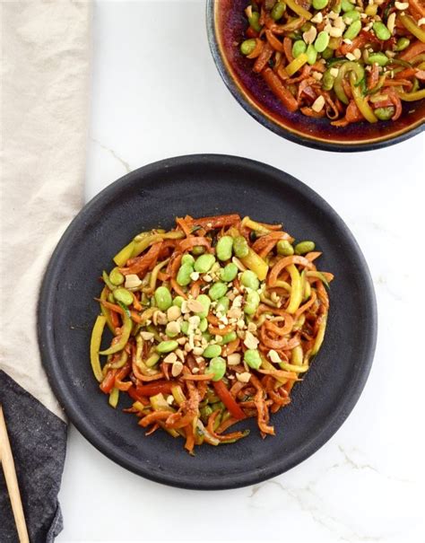 The crispy sweet potatoes dipped into that magical sauce were so good i had to constantly remind myself to eat the other parts of my meal, too! Sweet Potato Noodle Stir-Fry tossed in a slightly sweet ...