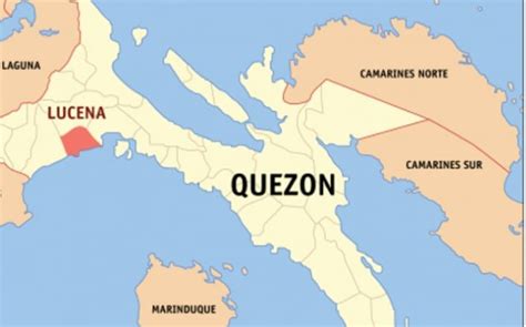 Map Of Quezon Province The Inset Map Shows The Locati