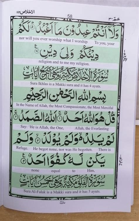 Panj Surah Shareef With English Translation For Daily Reading