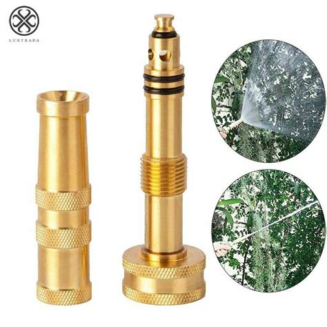 Luxtrada Garden Brass Nozzle Heavy Duty 4 Brass Twist Water Hose