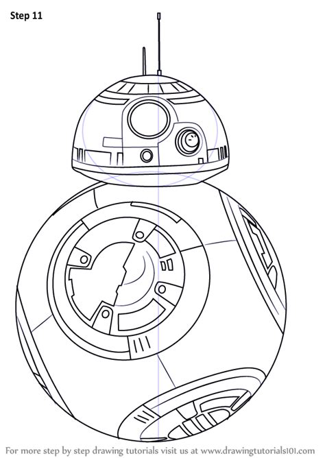 Step By Step How To Draw Bb 8 From Star Wars