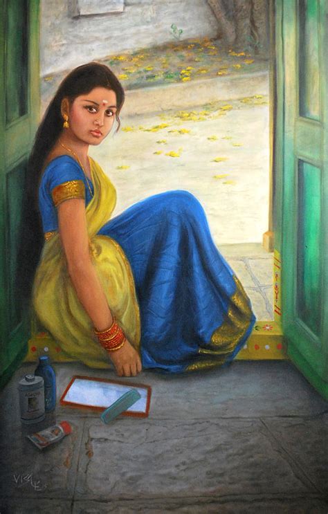 Dravidian Beauty Painting By Vishalandra Dakur Fine Art America
