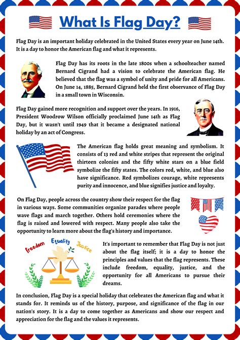 Flag Day 5 Reading Comprehension Passages Made By Teachers