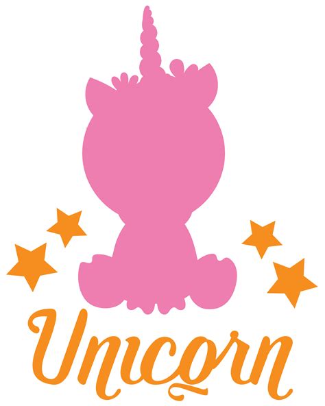 Unicorn Baby Cutting Files Svg Dxf Pdf Eps Included Cut Files For