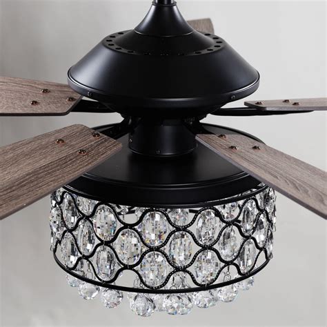 Modern ceiling fans lights are usually coming in different variations. 52" Wethington Modern Crystal Chandelier Ceiling Fan With ...