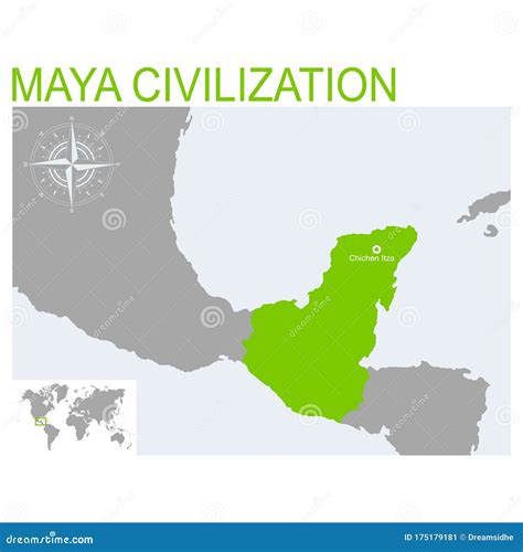 Mapa Vectorial De La Civilizaci N Maya Ilustraci N Del Vector