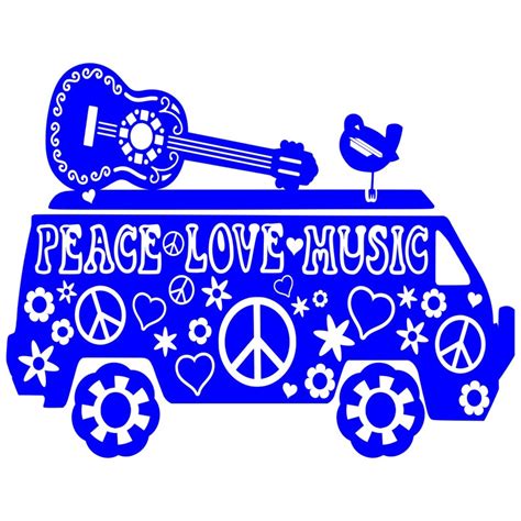 Campervan Svg Peace Love Music Svg Hippie Svg Instant Etsy