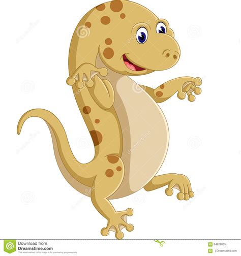 Cartoon Cute Lizard Stock Vector Illustration Of Small 64928855