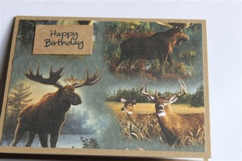 Hunting Birthday Card Deer Moose Hunting Birthday Birthday Cards Deer Hunting Birthday