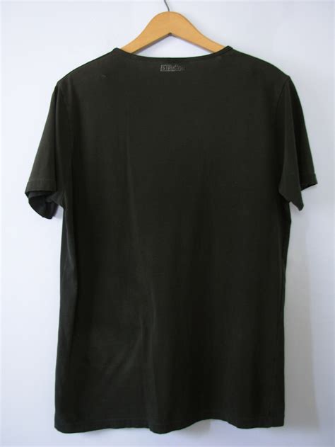 Vintage 90s Distressed Plain Black Tee Shirt Womens Size Medium