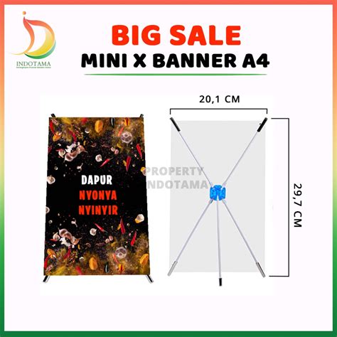 Jual Stand Banner Meja Standing Banner Mini A4 Dan A3 Mini X Banner A4