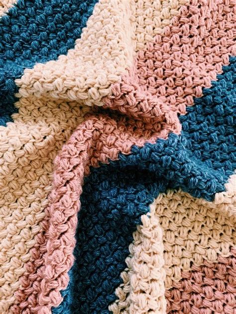 Textured Crochet Baby Blanket Pattern The Hazel I Can Crochet That