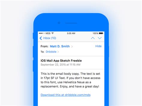 This iphone x template for sketch 46 and higher was designed and shared by alexey kolpikov. iOS Mail App Freebie - Download Sketch Resource - Sketch Repo