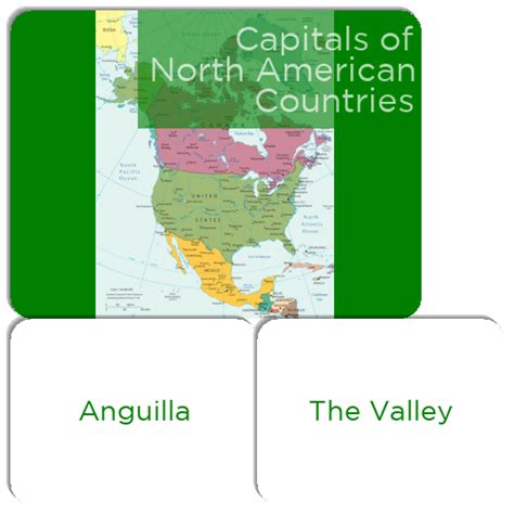 Capitals Of North American Countries Match The Memory