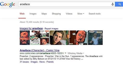 Was Doing A Search For Arseface From Preacher And Someone Else Showed