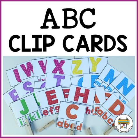 Uppercase And Lowercase Abc Clip Cards