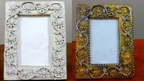 Put some glue in each of the four corners in the blank paper space around the image. DIY PHOTO FRAME USING CARDBOARD - YouTube