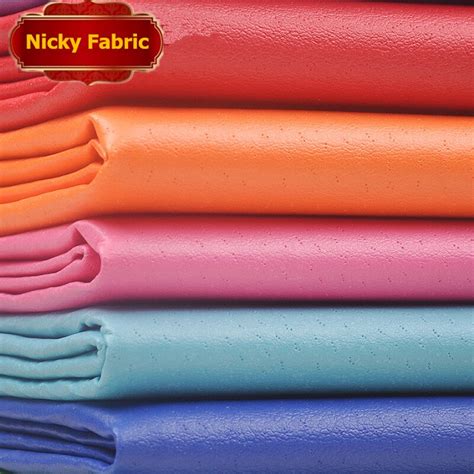 Faux PU Leather Fabrics Artificial Sewing DIY Material 24 Colors