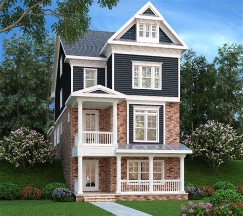 Harborpoint In 2020 Narrow Lot House Plans House Plan With Loft
