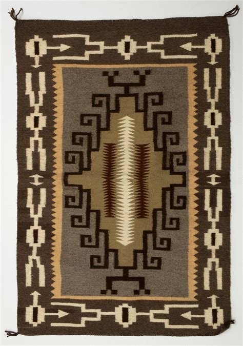 50 A Fine Late 20th Century Two Grey Hills Navajo Weaving