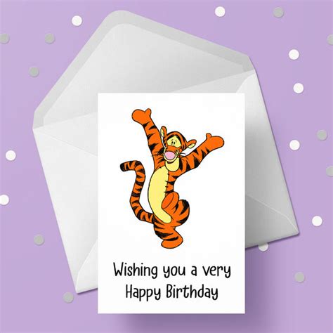 Tigger Greeting Card The Caker Online