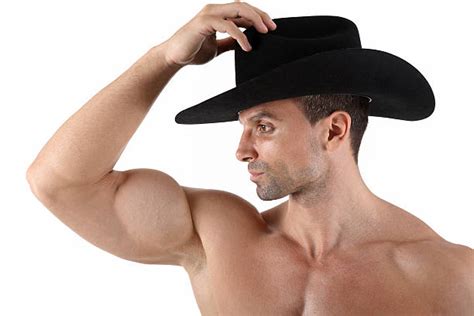 20 Bare Chested Cowboy Flexing His Biceps Stock Photos Pictures