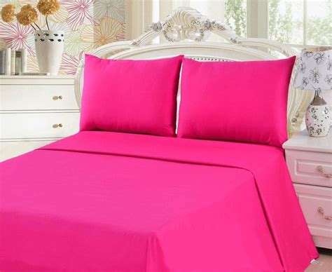 Tache Cotton Hot Pink Flat Sheet Bs3pc Pi Hot Pink Bedding Pink