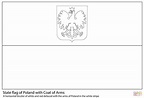 Flag of Poland with Coat of Arms coloring page | Free Printable ...