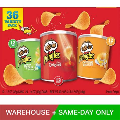 Pringles Grab And Go Potato Chips Variety Pack 36 Count Pumpkin