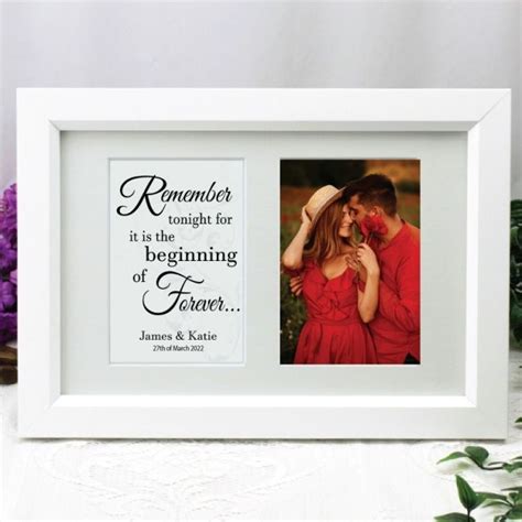 Engagement Frame Engagement Photo Frame Typography Print 4x6 White