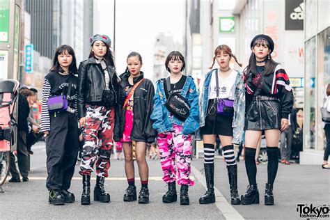 Harajuku Teen Girl Squad In Modern Japanese Streetwear Styles