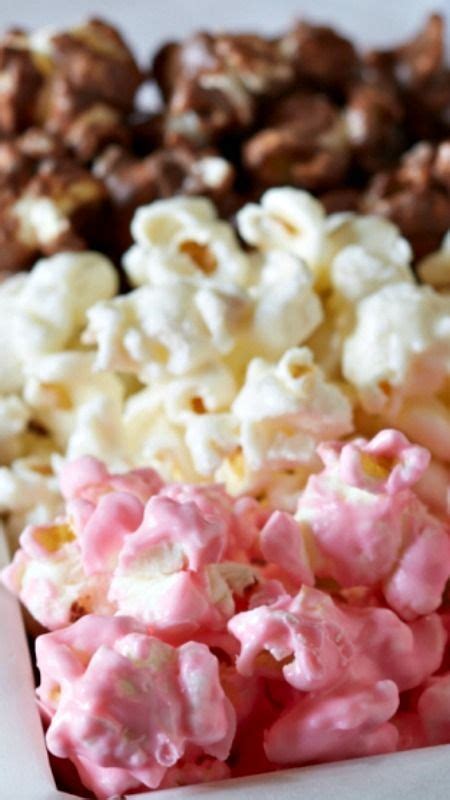 Neapolitan Popcorn ~ White Chocolate Milk Chocolate And Strawberry Coated Popcorn Make Up A