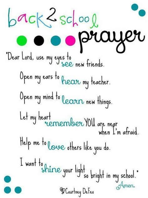 Morning Prayer For Children Before School Back To School Prayer