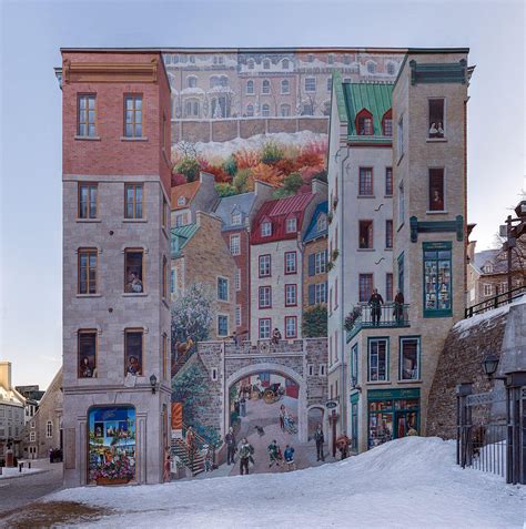 Quebec City Mural La Fresque Des Quebecois Quebec City